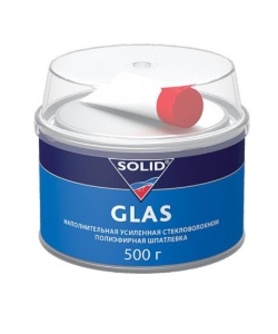Шпатлевка Glas SOLID со стекловолокном 0.5кг /24